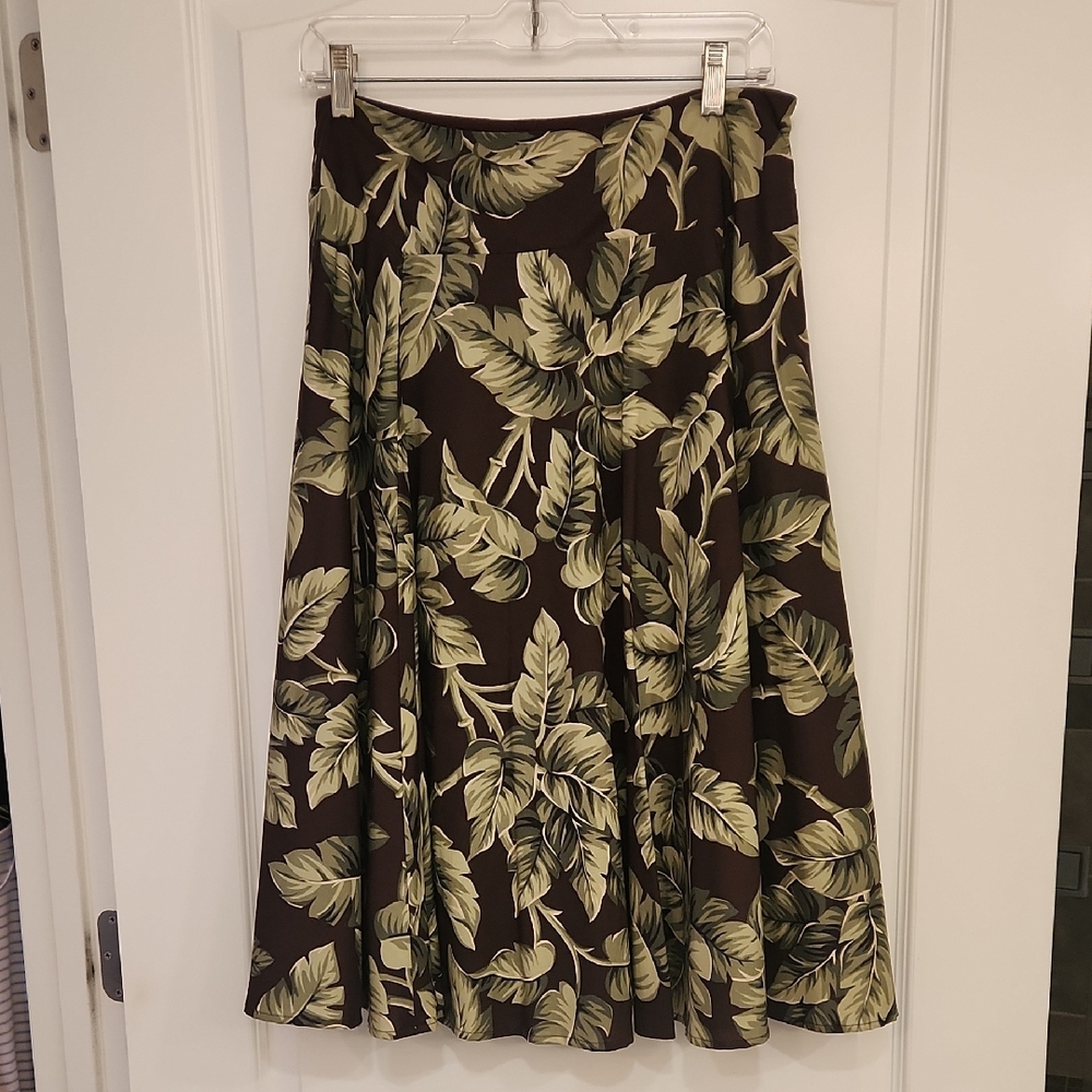 Jones New York Green and Brown Skirt